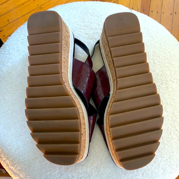 Zara nwot embossed croc platform wedge - Picture 4 of 5